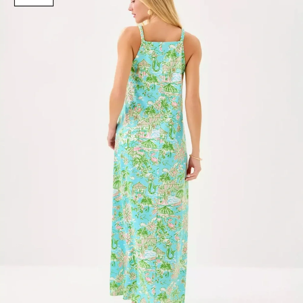 NWT Lilly Pulitzer KYLEIGH MAXI 👗 “Fresh Water Blue Sunbath” MSRP $178 NWT sz LG - Picture 11 of 16